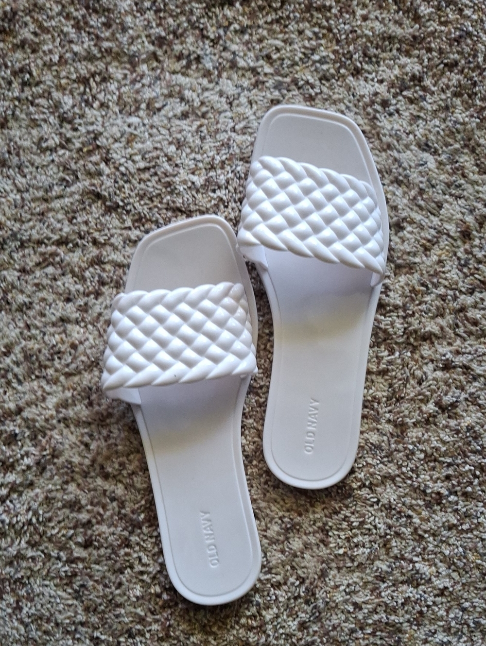 Old Navy White Braided Flat Sandals